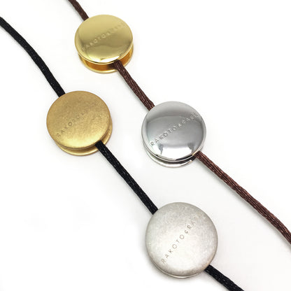 Halskette mit Glas-perlen  / Sterling Silber / vergoldet