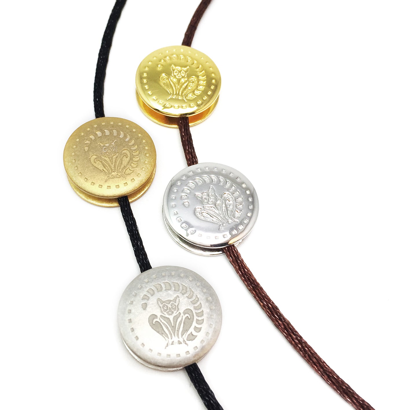 Halskette mit Glas-perlen  / Sterling Silber / vergoldet